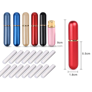 Wholesale Refill <strong>Metal</strong> Aluminum <strong>Inhaler</strong> 10 Colors Customized OEM Essential Oil Aromatherapy Blank Nasal <strong>Inhaler</strong> Tube with Wicks - Product Image 4