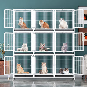 Çift katmanlı Pet üreme kafesi demir katı hayvan desen Pet köpekler ve kediler için üreme kafesi ev - Product Image 1