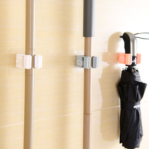 Soporte de Pared para Escoba de Plástico de Buena Calidad, Sin Perforaciones, para Colgar en Cocina y Baño, Clip Multifuncional para Escoba - Product Image 1
