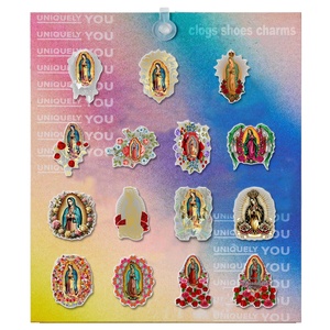 Breloques pour chaussures en acrylique écologiques compatibles avec les sabots, accessoires décoratifs durables, expédition immédiate, avec Notre-Dame de Guadalupe - Product Image 2