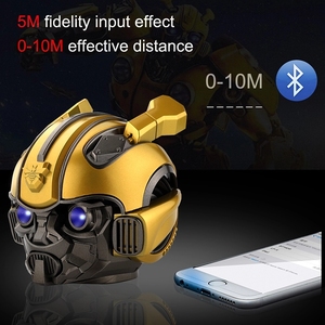 Haut-parleur portable sans fil KD double avec effet yeux bleus, style classique, en forme de <span class=keywords><strong>casque</strong></span> d'abeille, de Guangdong - Product Image 6