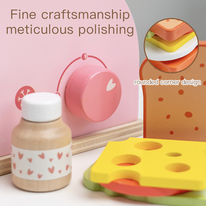 Juego <span class=keywords><strong>de</strong></span> juguetes <span class=keywords><strong>de</strong></span> madera para rellenar tostadas, máquina para hacer pan, <span class=keywords><strong>juguete</strong></span> <span class=keywords><strong>de</strong></span> cocina, accesorios <span class=keywords><strong>de</strong></span> mantequilla para rebanar sándwiches, regalo <span class=keywords><strong>de</strong></span> juego <span class=keywords><strong>de</strong></span> rol para niños - Product Image 5