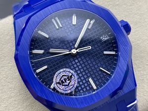 Nuevo reloj mecánico de gran calidad 41mm APS fábrica 4302 movimiento 15500 resistente al agua zafiro azul cerámica Audemars - Product Image 2