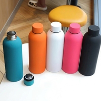 Bouteilles de sport en métal réutilisables avec logo couleur personnalisé, flacons isothermes en acier inoxydable par sublimation, thermos, bouteille d'eau potable