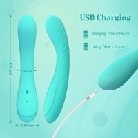 Leistungsstarker G-Punkt-Vibrator - Tiefe Penetration 10 Frequenzen Wasserdicht USB-Aufladbar Vollsilikon Weicher Dildo