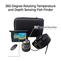 Caméra de pêche rotative à 360 degrés IP68 avec enrouleur de câble de 30 mètres, écran de 5,0 pouces et capacités de détection de température/profondeur