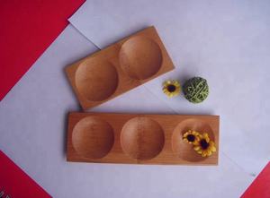 Mini plat en bois de bambou, sans danger pour les aliments, idéal pour la sauce soja, les desserts, les accompagnements et les trempettes, alternative écologique aux plats - Product Image 3