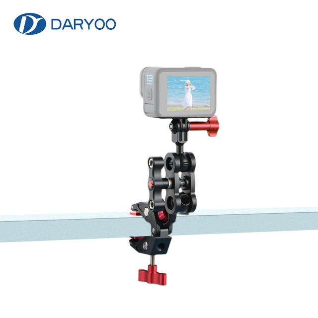 C-type Clamp Desktop Fixed Aluminum Alloy Clamp Universal Pipe Rack C-type Clamp Magic Arm Compatible with GoPro Camera Bracket