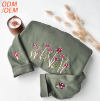 Sweat à capuche unisexe surdimensionné en coton 100% avec broderie 3D personnalisée, impression numérique, motif animal, effet délavé, chaud pour l'hiver
