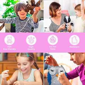 Kit de Costura de Animales del Bosque, Creativo y Educativo, Hermoso Kit Completo de Manualidades de Costura con Fieltro de Fácil Perforación para Niños - Product Image 4