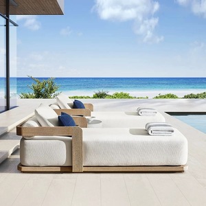 Chaises longues d'extérieur modernes, mobilier de piscine, chaise longue de plage, lit de jardin, chaise longue de patio pour hôtel et villa - Product Image 1