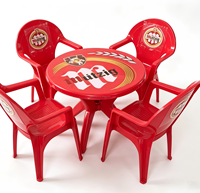 Promotion : Ensemble de mobilier de patio extérieur moderne et imperméable, avec logo de bière imprimé, pour restaurant, bar, marketing, table pliable carrée en plastique