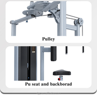 Machine commerciale de musculation dorsale et pectorale avec siège réglable pour l'entraînement en force des muscles de la poitrine et du dos en salle de sport