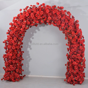 Rosas Artificiales <span class=keywords><strong>de</strong></span> Seda Sintética FLR E053, Arco Curvo para Decoración <span class=keywords><strong>de</strong></span> Bodas, Camino <span class=keywords><strong>de</strong></span> Flores Artificiales para Eventos y Fiestas - Product Image 4