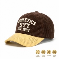 Casquette de baseball décontractée en toile à six panneaux avec motif de lettres personnalisé et broderie ajustable pour le sport et le port toute l'année