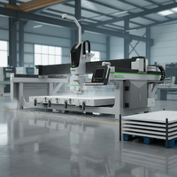 Machine de découpe à jet d'eau haute efficacité et fiable, commande CNC pour la découpe de dalles de granit, entraînement par moteur, haute précision