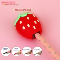 Taille-crayon manuel en plastique mini, motif ananas et fraise, directement de l'usine, cadeau de rentrée scolaire 366