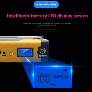 Power Bank di Emergenza 6000mAh, Kit Attrezzi 3-in-1 con Cavo Dati, <span class=keywords><strong>Accendisigari</strong></span>, Adattatore Wireless USA, Luci LED, <span class=keywords><strong>Avviatore</strong></span> d'Emergenza per <span class=keywords><strong>Auto</strong></span>, Giallo - Product Image 4
