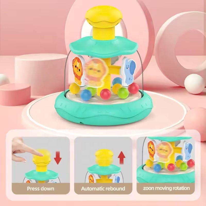 Spin des à la Ventouse, carrousel sensoriel, Jouet de carrousel de Presse Rotatif pour, Activité sensorielle, dôme Tumble, carrousel Spinnings engageant éducatif pour la Maternelle