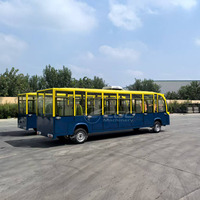 Bus touristique électrique efficace 20 places, mini-bus solaire Q235B, structure en acier, couleur personnalisée, batterie au plomb-acide