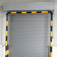 Porte à enroulement en aluminium à réduction de bruit, design minimaliste robuste pour supermarché