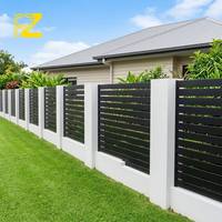 Clôture en aluminium pour jardin, piscine, balcon, cour, écran d'intimité, revêtement en poudre, sans rouille, couleur personnalisée