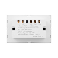 Bingoelec Tuya Wifi US/Thaïlande Standard 16A 1/2 Gang Home Interrupteur mural et prise avec port USB
