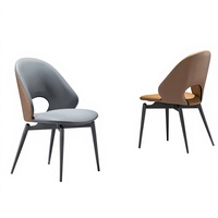Chaise de salle à manger au design danois moderne, blanche, en acier de haute qualité, portable, chaise de salle à manger formelle en métal pour la maison, pour appartement