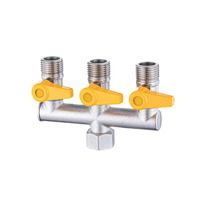Vanne d'arrêt de gaz en laiton personnalisée de 1/2 pouce - 3 voies avec interrupteur pour raccords de conduite de gaz - Product Image 5