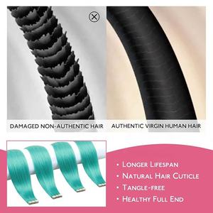 Extensiones de Cabello Humano Virgen Brasileño con Cinta Adhesiva, Ondulado Natural, Doble Cara, Rubio Rizado, Invisible, Color Personalizado - Product Image 5