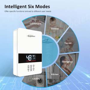 Haute efficacité 220v 240v électrique Calentador De Agua Para Ducha LED affichage de la température bain en plastique douche sur mesure deux - Product Image 6