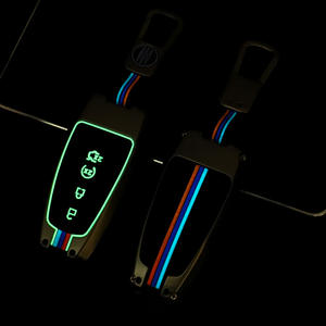 Étui de protection pour clé de voiture en alliage de zinc et gel de silice pour <span class=keywords><strong>Ford</strong></span> Lincoln F350 EXPLORER Mustang, porte-clés, accessoires de sac - Product Image 3