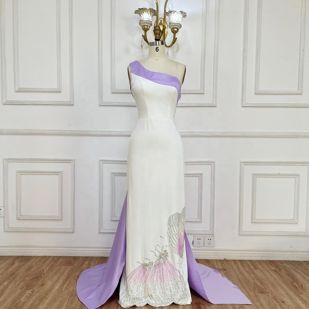 Lilac and White Wedding Dresses - Elegant New Design