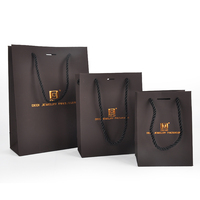 Sacs en papier personnalisés avec logo couleur, taille petite, pour emballage cadeau de bijoux, avec ruban, pour magasin de vêtements et de bijoux