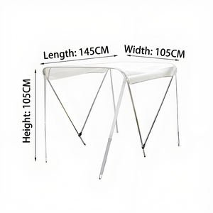 Bateau en alliage Yacht gonflable bateau pliant en caoutchouc parasol portable et abri contre la pluie pour la pêche ou l'assaut Marine Supply - Product Image 2