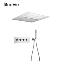 Pommeau de douche à installation dissimulée en acier inoxydable ensemble de douche à encastrer multifonction robinets de bain et de douche