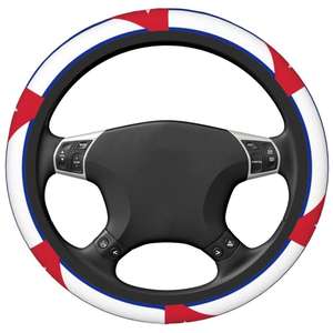 Housse <span class=keywords><strong>de</strong></span> volant <span class=keywords><strong>de</strong></span> voiture universelle personnalisée avec impression élastique, motif drapeau cubain - Product Image 2
