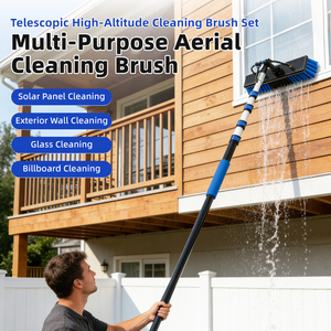 Tige télescopique <span class=keywords><strong>de</strong></span> nettoyage pour l'approvisionnement en eau avec brosse pour panneaux solaires, toits et fenêtres - Product Image 2