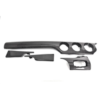 Panneau de console centrale de remplacement non destructif CarbonStep pour Ford Mustang ancienne, finition en fibre de carbone polie, installation facile