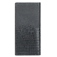 Dompet pria panjang Crocodile dompet bisnis sederhana kulit tas sertifikat slot kartu multi kapasitas besar logo kustom grosir