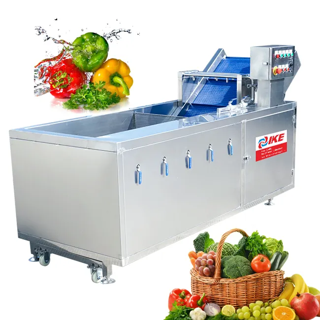 Automatic Vegetable and Fruit Washing Machine IKE Provided Air Bubble Water Washing Machine Stainless Steel 304 1 Unit