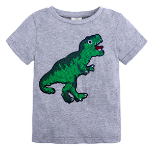 T-shirt décontracté noir fantaisie pour garçon, achat en gros auprès d'un fournisseur chinois pour boutique en ligne - Product Image 4