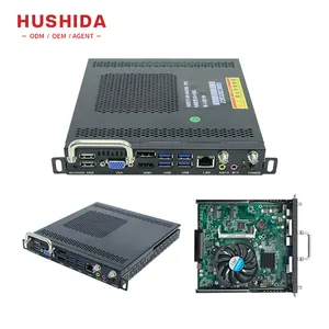 HUSHIDA Intel I5-8400 I7 Barebone система 4K Интерактивная плата 80 контактов порта OPS Mini PC