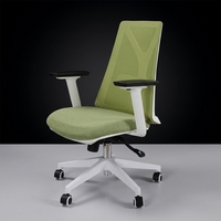 Chaise de bureau moderne jaune mi-dossier chaises de bureau à domicile salle de réunion chaise en plastique à cadre blanc