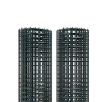 Treillis métallique soudé en plastique PVC noir de 1/2, 1/4 pouces pour la fabrication de piège à crabe
