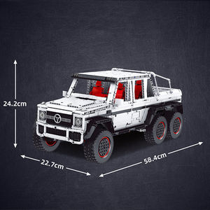 Mould <span class=keywords><strong>King</strong></span> Technicals 13061S G700 RC <span class=keywords><strong>voiture</strong></span> électrique tout-terrain APP télécommande MOC 6x6 SUV camion modèle blocs de construction Se <span class=keywords><strong>voiture</strong></span> - Product Image 6
