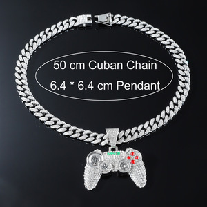 Collar de Diseño Creativo con Colgante de Control de Videojuegos, Cadena Cubana Chapada en Oro, Estilo Hiphop, Joyería de Moda para Hombre - Product Image 2