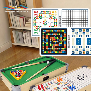<span class=keywords><strong>Table</strong></span> de billard mini convertible <span class=keywords><strong>multi</strong></span>-<span class=keywords><strong>jeux</strong></span> S.Q.F en MDF, personnalisable, écologique, avec plateau interchangeable, design pliable et peu encombrant pour - Product Image 3
