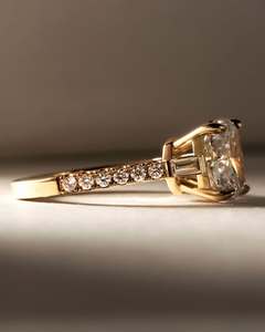 Women's <b>Cushion</b> Shape Lab Created Diamond <b>Ring</b> 1.0-2.5 CTW Four Prong Setting <b>Ring</b> in 9K 10K 14K 18K Gold <b>Wedding</b> Jewelry - Product Image 4