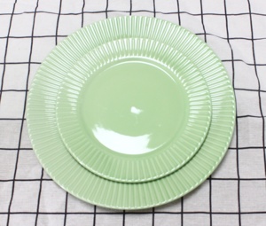 <span class=keywords><strong>De</strong></span> alta calidad verde esmaltado en relieve vajilla estilo chino <span class=keywords><strong>porcelana</strong></span> vajilla <span class=keywords><strong>de</strong></span> cerámica - Product Image 5